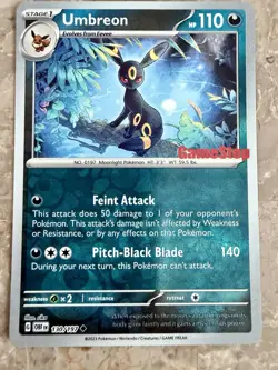Pokemon TCG Umbreon GameStop Exclusive Promo Reverse Holo 130/197 EN - Image 1