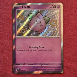 Pokemon Paldean Fates: Shiny Cleffa Holo 150/091 - NM - Image 1