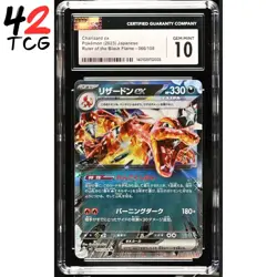 CGC Gem Mint 10 Charizard ex 066/108 Pokemon Japanese Ruler of the Black Flame - Image 1