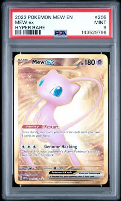 Pokemon TCG Mew ex Hyper Rare Holo Sv: Scarlet & Violet 151 205/165 PSA 9 EN - Image 1