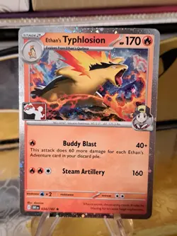 Ethan's Typhlosion Holo Prize Pack Series 9 Promo Pokemon Card NM/LP DRI 034/182 - Image 1