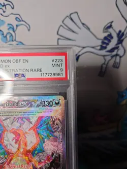 2023 Pokemon Charizard ex 223/197 Special Illustration Rare OBF EN PSA 9 - Image 3