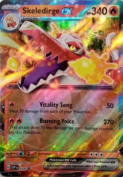 034 SKELEDIRGE EX BLACK STAR PROMO SVP POKEMON CARD - Image 1