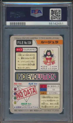 Pokemon Japanese Carddass 1997 124 Jynx Card Bandai PSA 10 Gem Mint - Image 2