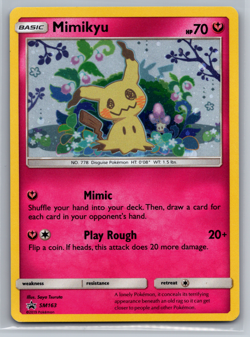 Pokemon TCG Mimikyu (Cosmos Holo) SM163 SM Black Star Promo LP - Image 1