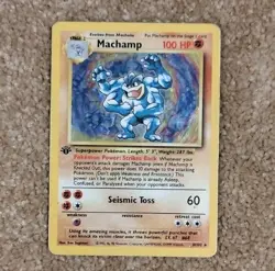 Pokemon TCG Machamp Base Set 8/102 Holo Unlimited Holo Rare/N - Image 1