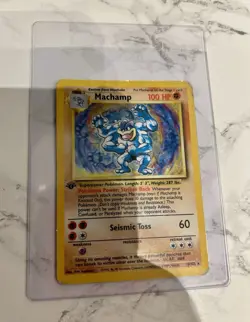 Machamp 8/102 Base Set 1999 100 HP Holo Rare Unlimited English Pokemon TCG WotC - Image 1