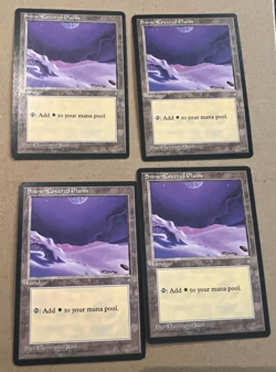 4x - Snow-Covered Plains - Ice Age - MTG - Magic the Gathering - x4 - LP/MP - Image 1