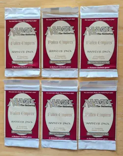 MTG - 6x Fallen Empires Booster Pack - Magic the Gathering Factory Sealed 1994 - Image 1