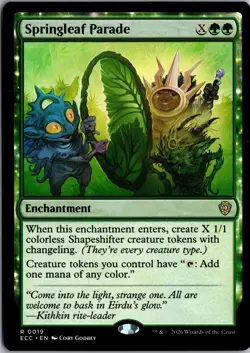 Springleaf Parade 19 Rare Commander: Lorwyn Eclipsed Magic: The Gathering LP - Image 1