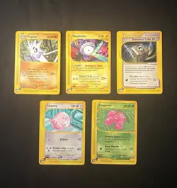 Pokemon Aquapolis Lot of 5 Cards, NM, Pupitar, Magnemite, Chansey, Exeggcute - Image 1