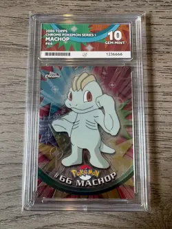 ACE 10 Machop Topps Chrome Pokemon Series 1 Pokemon Card - POP 1 - Image 1