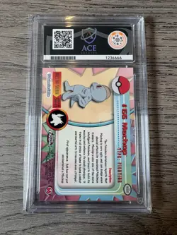 ACE 10 Machop Topps Chrome Pokemon Series 1 Pokemon Card - POP 1 - Image 2