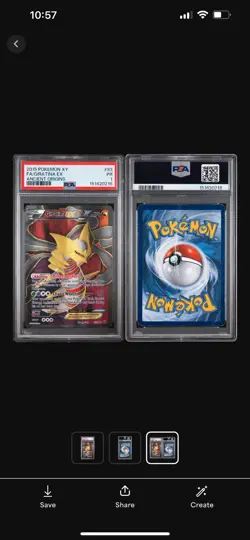 2015 POKEMON XY ANCIENT ORIGINS #93 FULL ART/GIRATINA EX PSA 1 - Image 4