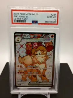 Label Error PSA 10 - Arcanine ex 224/198 - 2023 Pokemon Scarlet and Violet Base - Image 1