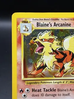 Pokemon Blaine's Arcanine Unlimited Holo Gym Challenge 1/132 - Image 2