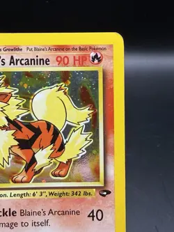 Pokemon Blaine's Arcanine Unlimited Holo Gym Challenge 1/132 - Image 3
