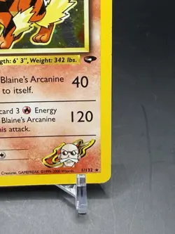 Pokemon Blaine's Arcanine Unlimited Holo Gym Challenge 1/132 - Image 4