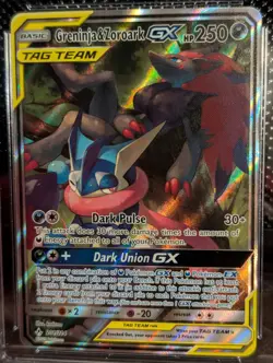 Pokemon Greninja & Zoroark GX Alternate Art 201 Unbroken Bonds CGC 10 Gem Mint - Image 4