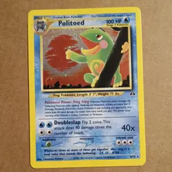 Politoed 8/75 Neo Discovery Holo Pokemon MP Partial Swirl - Image 1