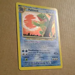 Politoed 8/75 Neo Discovery Holo Pokemon MP Partial Swirl - Image 2