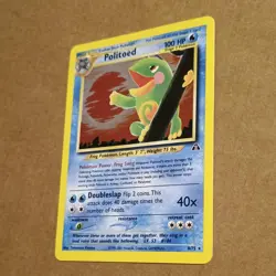 Politoed 8/75 Neo Discovery Holo Pokemon MP Partial Swirl - Image 3