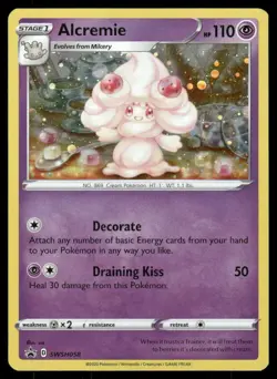 Pokemon Alcremie Sword & Shield Promo SWSH058 Cosmos Holo P NM/M - Image 1
