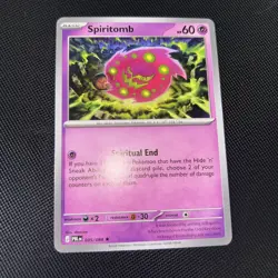 Spiritomb 035/084 - Deck Exclusive Non Holo Rare - Pokemon TCG: Pitch Black - NM - Image 1