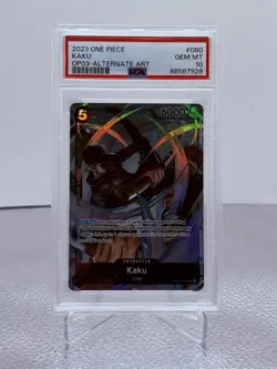 PSA 10 2023 One Piece CCG OP03 Kaku Alternate Art Character Card #080 - Image 1