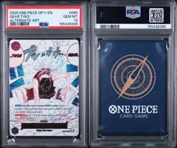 One Piece TCG PSA 10 Gear Two OP11-080 Alternate Art Manga Event Monkey D Luffy - Image 3