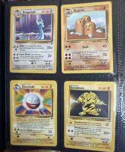 WOTC Pokemon TCG Base Set 2 Common/ Uncommon Cards Near Complete Set NM - M - Image 1