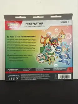 Pokemon TCG First Partner Illustration Collection Series 1 Sealed Box 3 Cards - Image 2