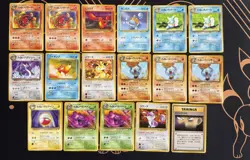 Pokemon TCG Japanese Team Rocket Bundle X17 Cards Vintage Old Backs Non Holo - Image 1