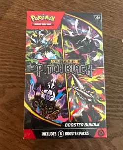 Pokemon TCG Mega Evolution: Pitch Black Booster Bundle 6 Packs 60 Cards English - Image 1
