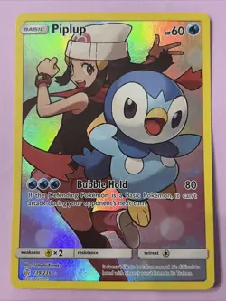 Piplup 239/236 Secret Rare Full Art Holo - Pokemon Cosmic Eclipse 2019 - Image 1