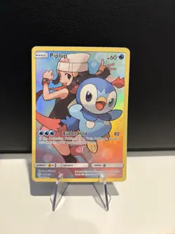 Piplup 239/236 Secret Rare Holo Sun & Moon Cosmic Eclipse Pokemon Card 2019 - Image 1