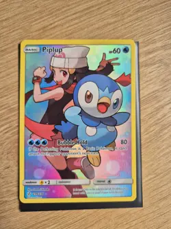 Piplup 239/236 Secret Rare Holo Cosmic Eclipse Pokemon TCG NM 2019 - Image 2