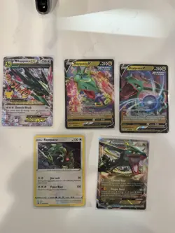 Pokemon Rayquaza Ex, V Holo Black Star Promo Rare celebrations TCG Card Lot NM - Image 1