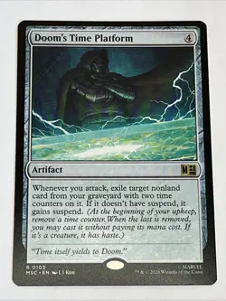 MTG Doom's Time Platform x1 Commander Marvel Super Heroes Regular NM/PFresh! - Image 1