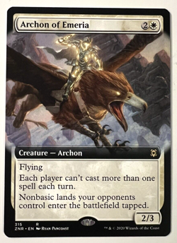 MTG Magic The Gathering Archon of Emeria (Extended Art) Zendikar Rising - Image 1