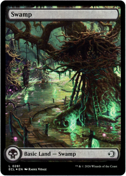 Swamp (0281) Foil - Full Art - Lorwyn Eclipsed ECL - MTG - NM/M - Image 1
