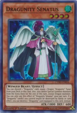 Dragunity Senatus - CYHO-EN016 - Super Rare - 1st Edition - Lightly Played - Image 1