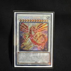 Yugioh! Crimson Dragon Secret Rare Near Mint 1st Edition DUNE-EN038 - Image 1