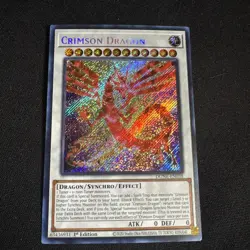 Yugioh! Crimson Dragon Secret Rare Near Mint 1st Edition DUNE-EN038 - Image 2