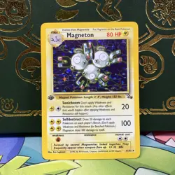 Magneton (11) Fossil #11 (1999) Holo 1st Edition Pokemon LP + NM - - Image 1
