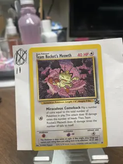 Pokemon TCG Team Rockets Meowth Black Star Promo #52 Wizards 2000 - Image 1