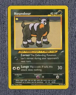 Houndour 43/105 Neo Destiny Unlimited Pokemon TCG WOTC NEAR MINT+ - Image 1