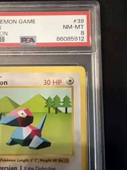 1999 Pokemon Game PORYGON 1ST EDITION 39/102 PSA 8 NM-MT - Image 4