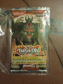 YuGiOh Hidden Arsenal 5 Steelswarm Invasion 5cd Sealed Booster Pack 1ST EDITION - Image 1