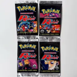 Pokemon TCG Team Rocket 1st Edition Booster Pack Lot (4) Unopened English - Image 1